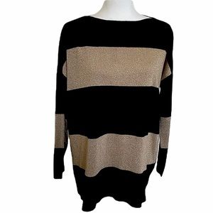 Chaps Classics Metallic Loose Pullover Sweater